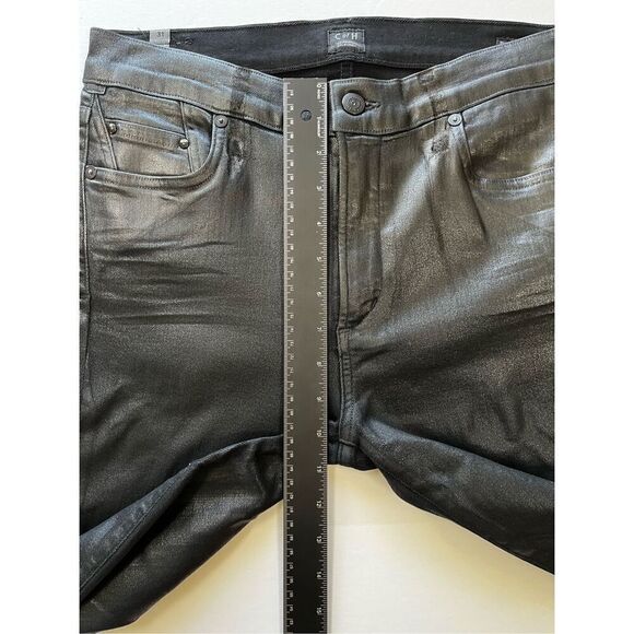 Citizens of Humanity Rocket High Rise Skinny Black Leatherette Jeans Size 31 - Picture 12 of 14